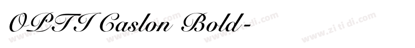 OPTI Caslon Bold字体转换
